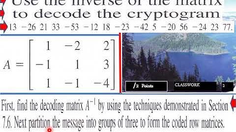 7 8 Applications of Matruces & Determinants P Calc CW L V Pt 3