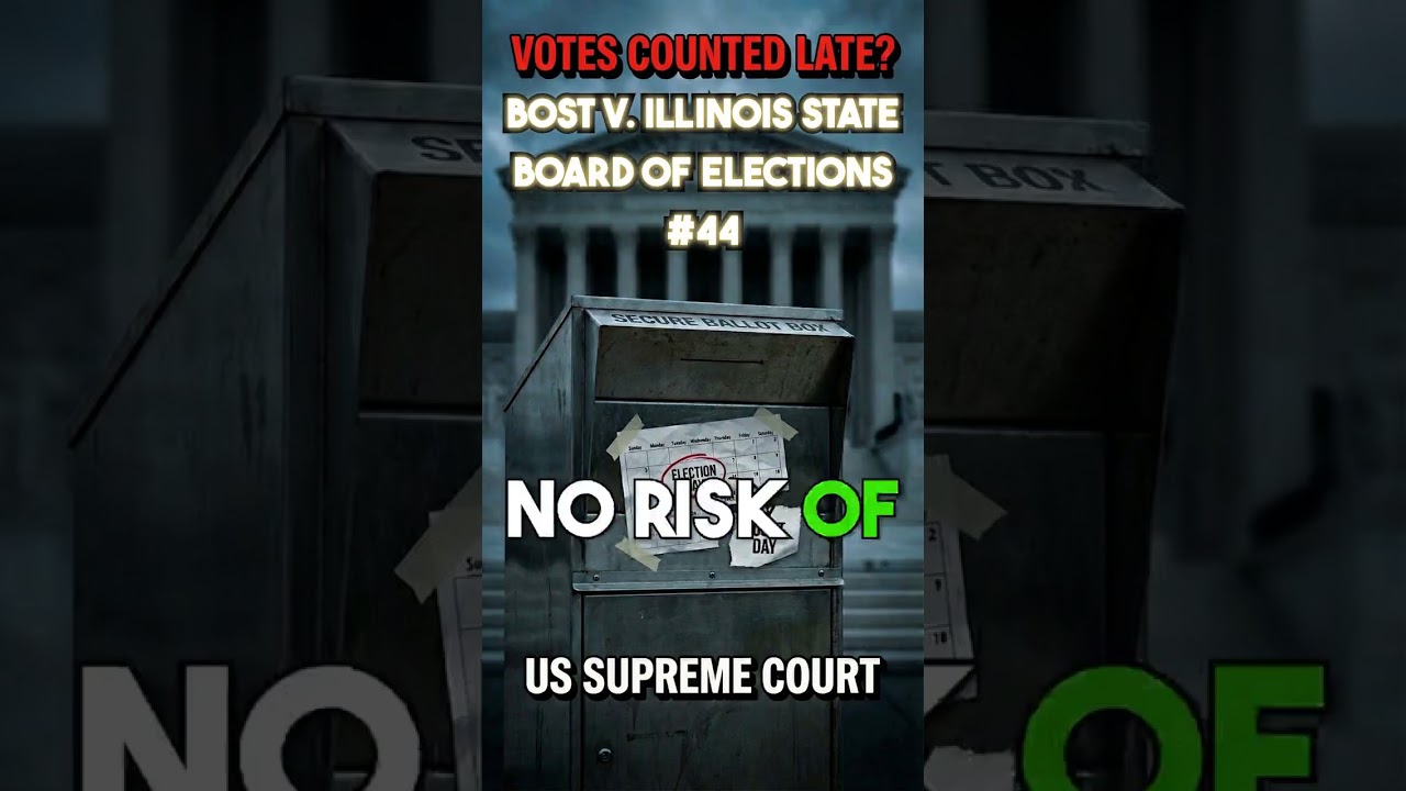 SCOTUS Oral Argument: Bost v. Illinois State Board of Elections #44