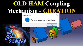 CATIA V5: Creating OLD HAM Coupling Assembly & Motion in DMU Kinematics