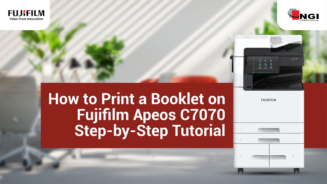 How to Print a Booklet on Fujifilm Apeos C7070 | Step-by-Step Tutorial