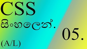 CSS Sinhala 05 (CSS Background Properties) |Sinhala |Sri Lanka | 2021 (Clear explanation)