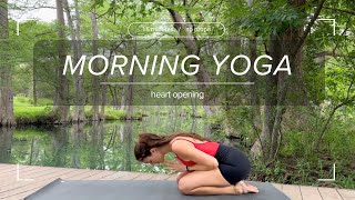 15 MIN Morning Yoga | Heart Opening | NO PROPS