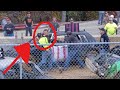 DRIVER FIGHT MID DERBY, KICKED OUT - Listie Grove PA Demolition Derby V8 Heat 1 - October 10, 2020