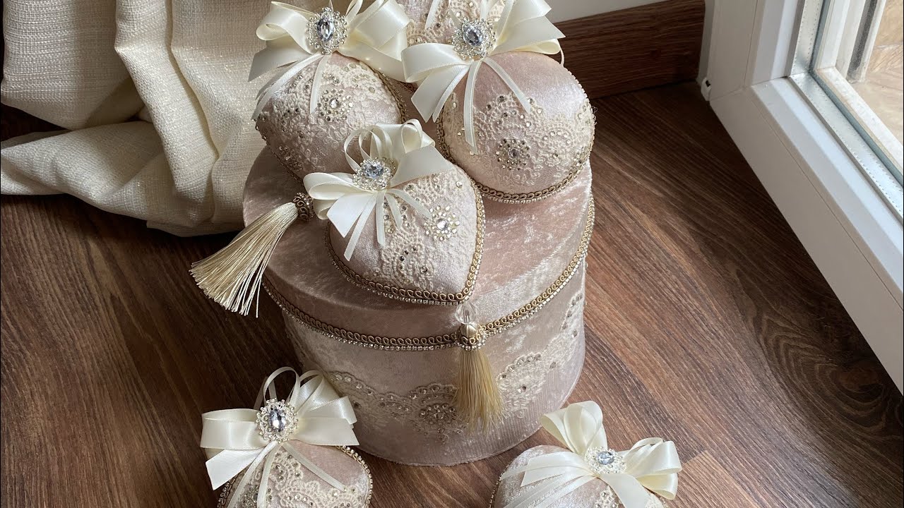 Коробка в бархате своими руками.  Handmade gift box 🎁.  Caja de regalo 🎁.