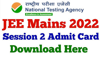JEE Main 2nd Session Admit Card Official Update💯 | JEE Main 2022 New Dates July Attempt