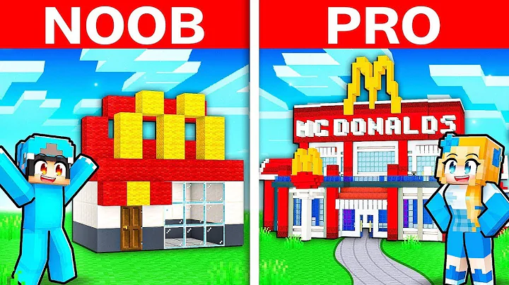 NOOB vs PRO: MODERN MCDONALDS HOUSE BUILD CHALLENGE in Minecraft!