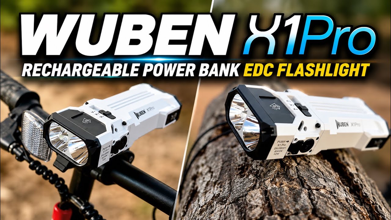 Wuben X1Pro 12300 Lumens Rechargeable Power Bank EDC LED