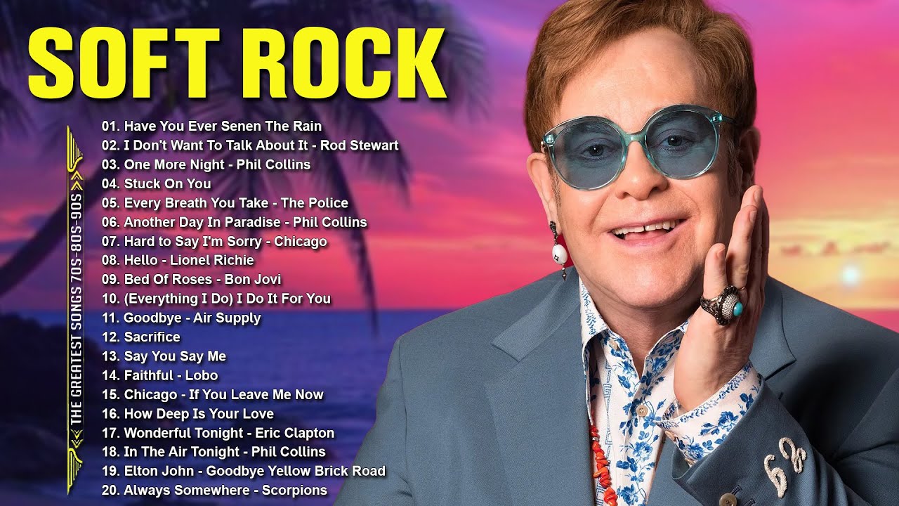 Elton John, Michael Bolton, Lionel Richie, Bee Gees,Journey📀Soft Rock ...