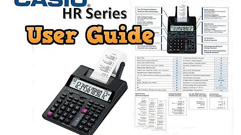 Casio Hr-100 rc and Hr Series  Calculator User Guide