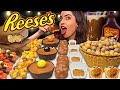 ASMR CHOCOLATE PEANUT BUTTER, REESE&#39;S CUPS, KLONDIKE ICE CREAM BAR, MILKSHAKE, PUFF CEREAL PIECES 먹방