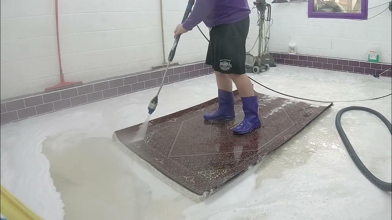 Bidjar rug cleaning Hand knotted persian rug cleaning ASMR relaxing YouTube