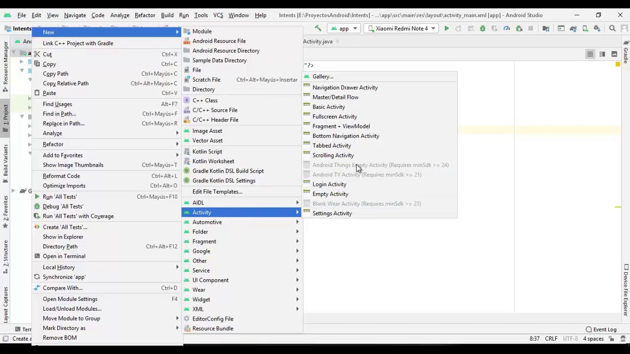 intent android studio