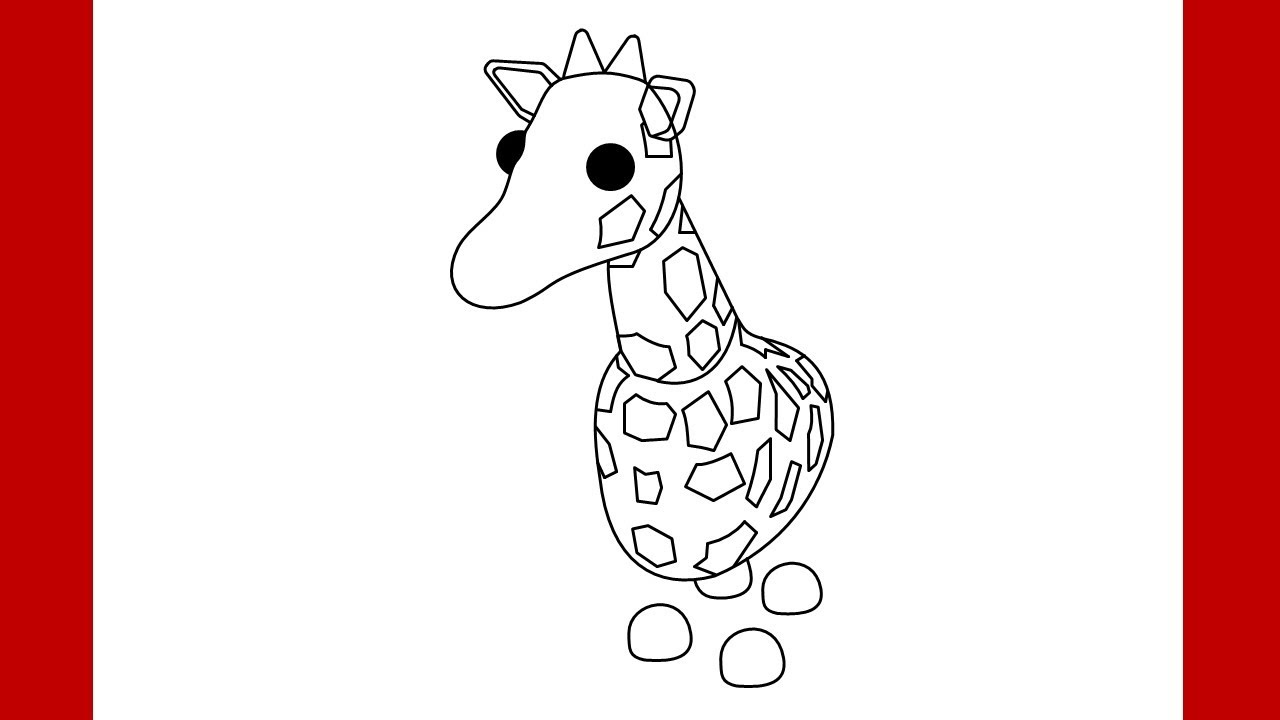How to Draw Giraffe adopt me Step by Step Drawing - YouTube