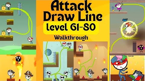 Playing (level 61-80) Attack Draw Line #weegoon #stickmanpuzzle #attackdrawline