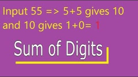 Sum Of Digits of Number till Single Digit (Hindi)