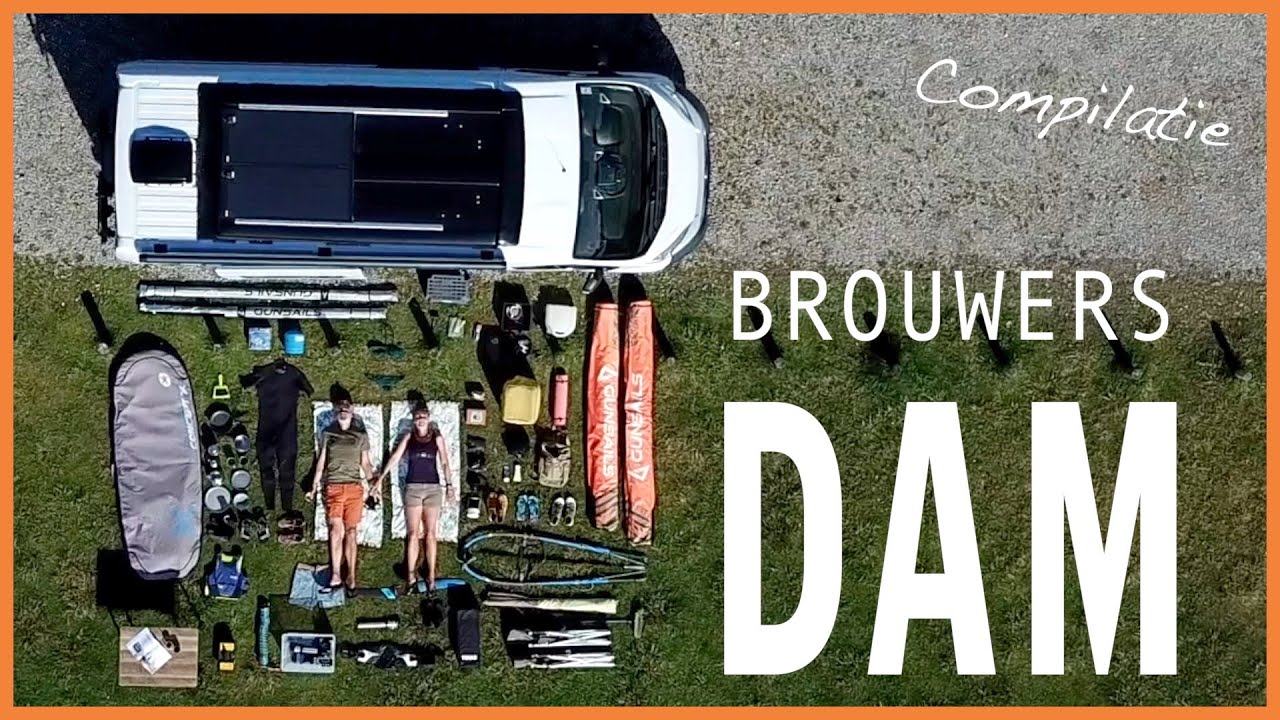 Brouwersdam met Drone , surfen en de kleintjes