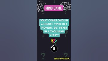 What comes once in a minute, twice in a moment, but never in a thousand years? - Riddles