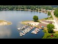 Pine lake la porte indiana july shoreline 4k aerial tour done footage