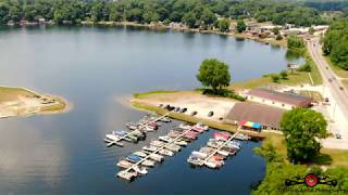 Pine Lake La Porte, Indiana July shoreline 4K aerial tour done footage
