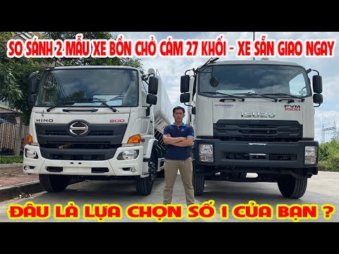 Video Giao ngay xe bồn cám 3 chân 27 khối HINO FL 3 Chân và... - youtube