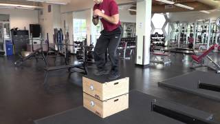 Box Jump With Step Off Landing