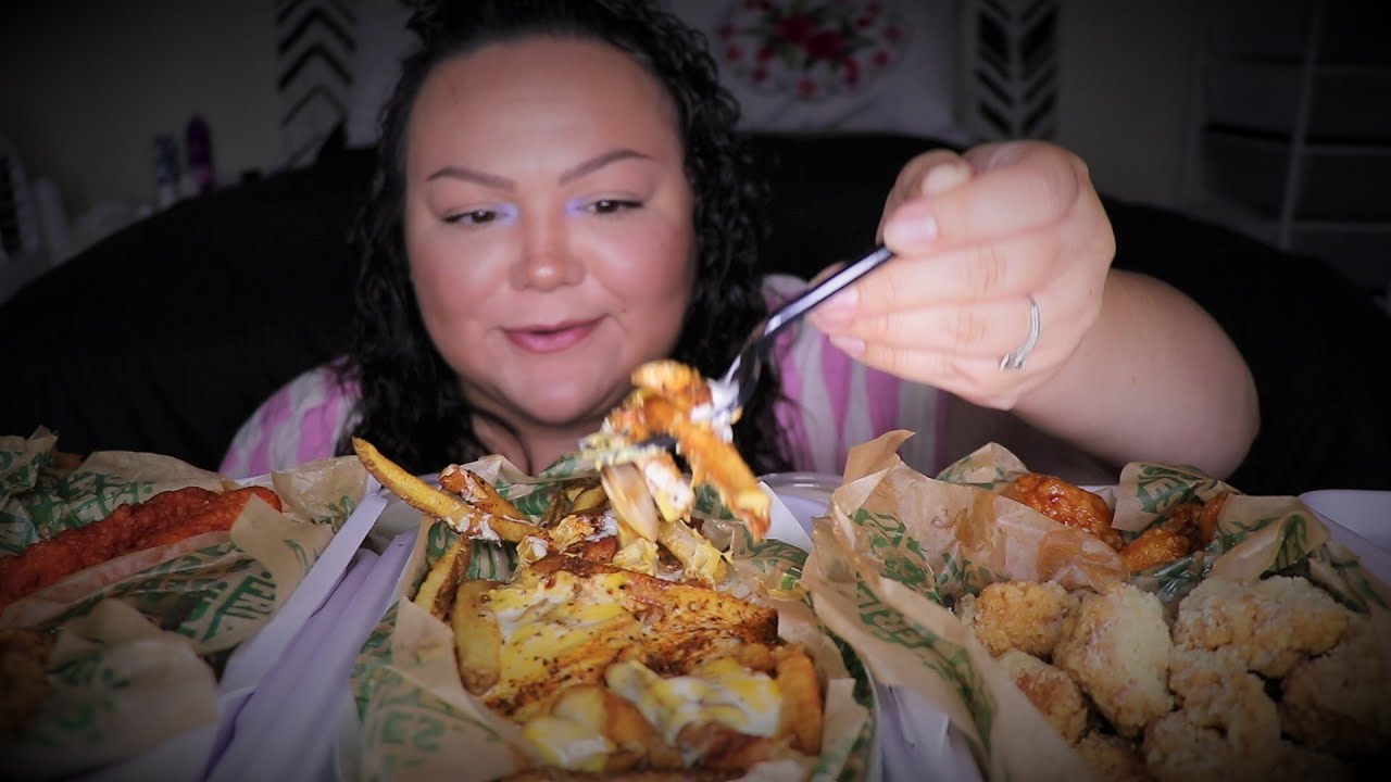 Wingstop Mukbang Eating Show | AngelaEats