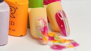 como hacer pegatinas o stickers para uñas súper rápido ? uñas colores pegatinas diseños