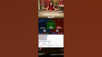 Thumbnail of #baccarat 2000$ one shot won or loss must watch✴️
