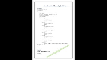 CS3261 –C Programming Laboratory Exercise 2(h): Print Week Day using Switch Case in C #shorts #viral