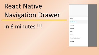 React-Native Navigation Drawer In 6 minutes