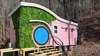 Part 2: Custom Tiny Home “The Barbie House” Tour with Randy & Amanda at Mountain Shire in TN 🩷💖