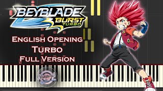 Beyblade Burst Turbo OP Turbo Full Version - Synthesia Piano Cover / Tutorial