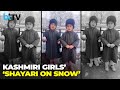 Adorable viral show little girls reporting on snowfall in kashmir