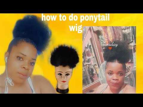 How To Make Ponytail wig using  expression  funky