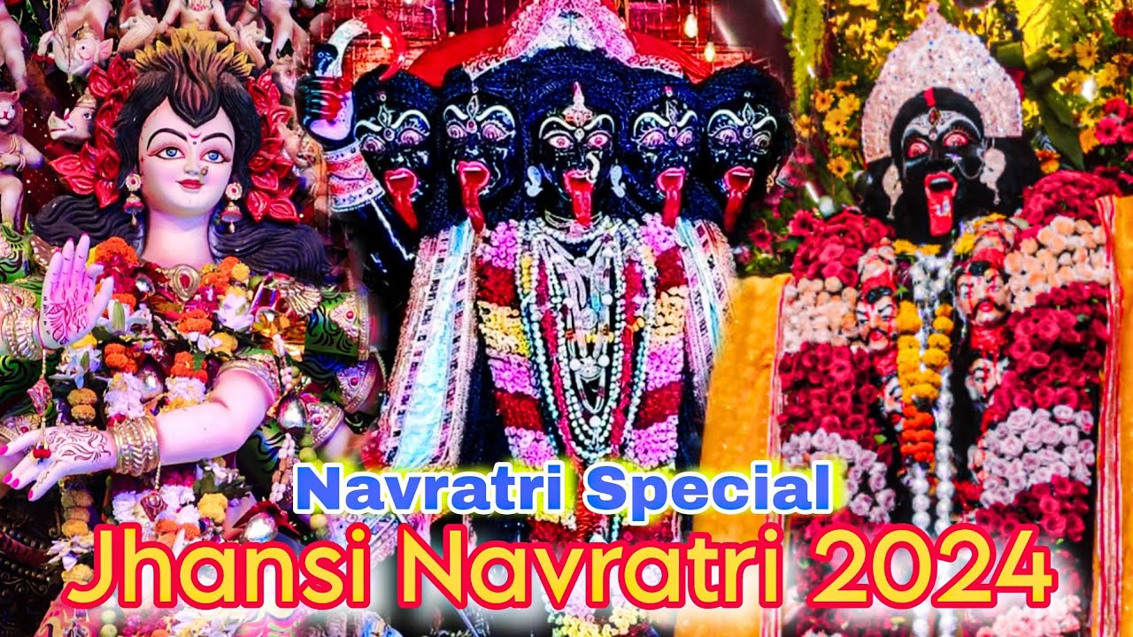 Navratri 2024 Jhansi | Maa Kali Ka Vishal Roop & Maa Durga Ki Divya ...