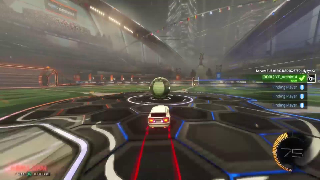 Playing rocket league