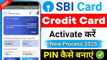 sbi credit card activate kaise kare | sbi credit card pin generation | how to activate sbi card