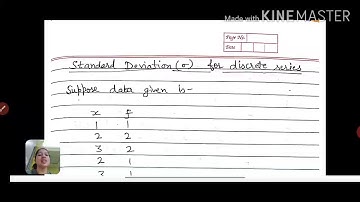 Standard Deviation (Part-2)- for discrete series data