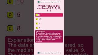 CLEP Math Mean Median Mode