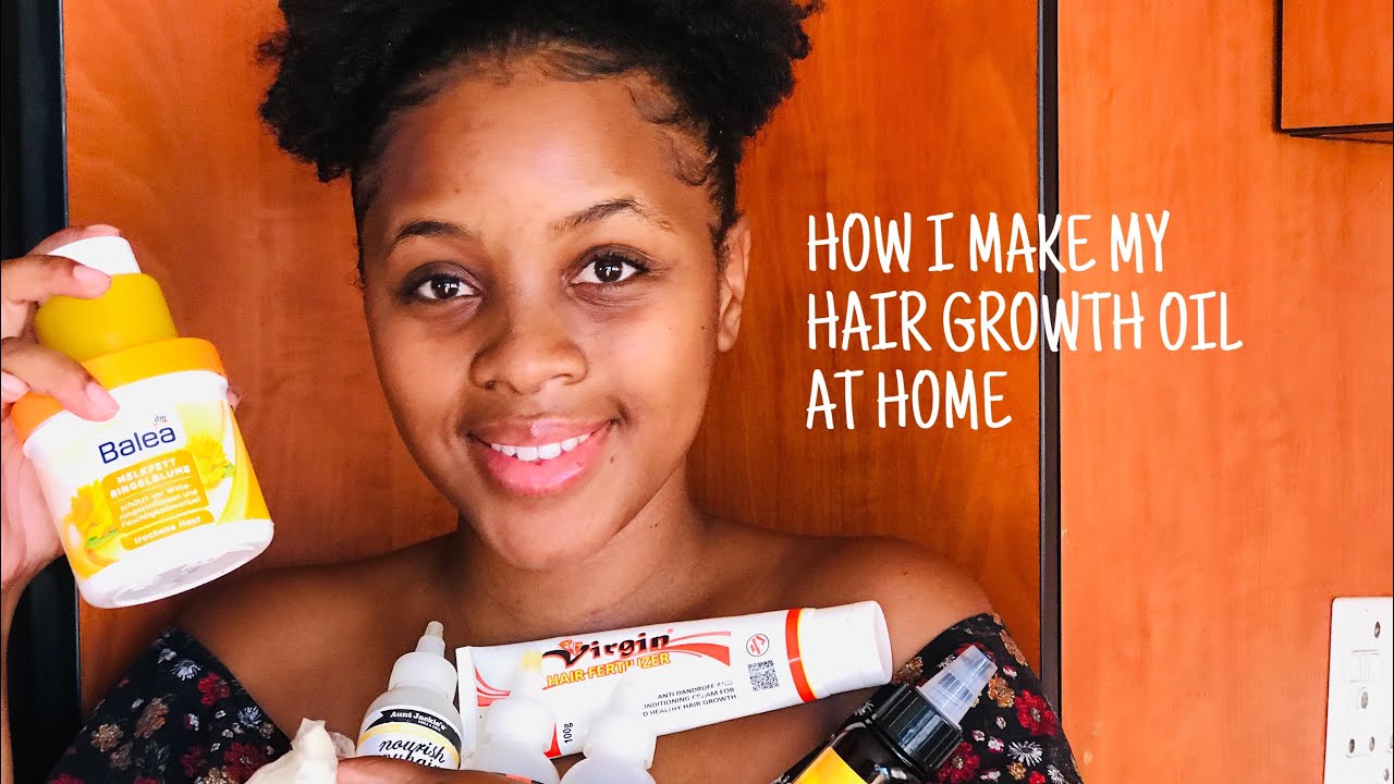 HAIR GROWTH OIL AT HOME || DIY || NAMIBIAN YOUTUBER
