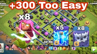 8 Super Archer Unstoppable!! Th13 best & Overpowered Army!! 8 Yeti 5 light spell 8 super archer.