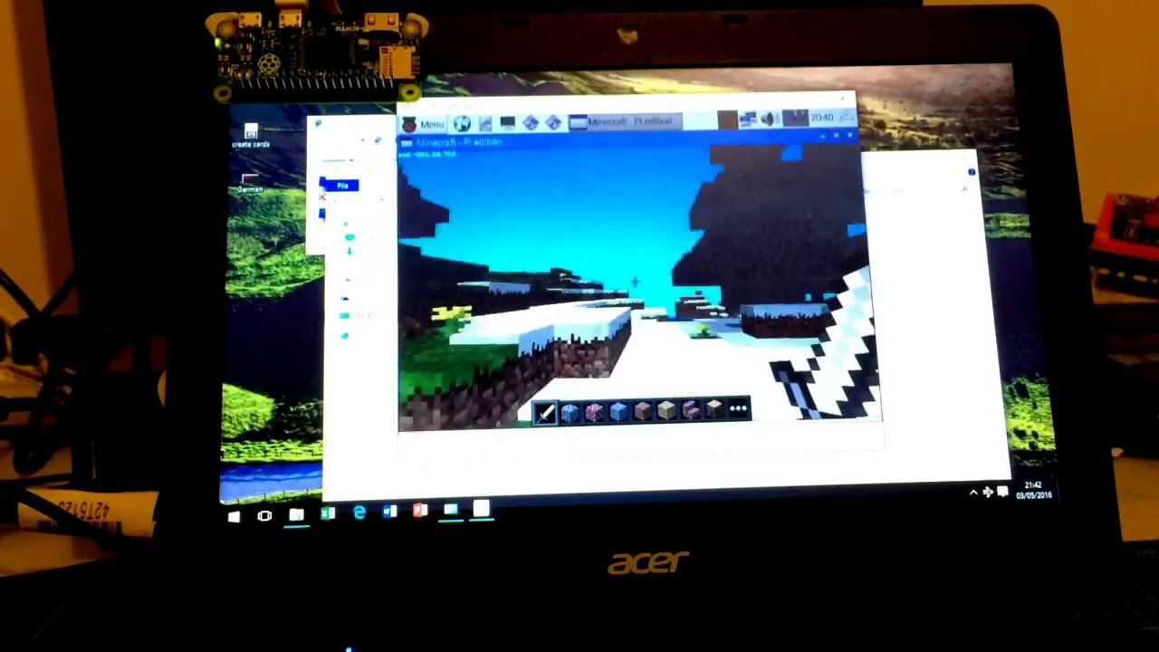 Minecraft On Raspberry Pi Zero Using Otg Usb Ethernet Connection With Realvnc Server And Client Youtube