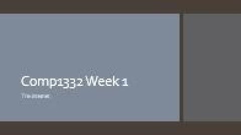 Comp1332 Internet Assignment Walkthrough