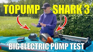 Big Test of Electric SUP Pump with Built-in Battery - Outdoor Master Shark 3 vs Topump 260 & 300.
