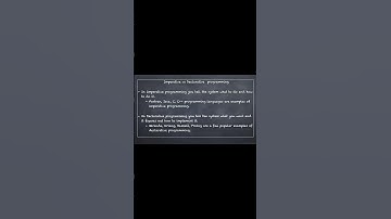 Imperative vs Declarative  programming