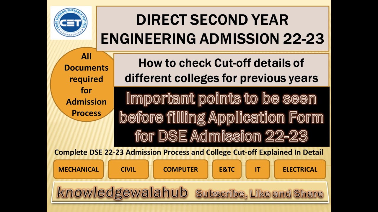 Direct Second Year Engineering Admission 22-23 Different Colleges ...