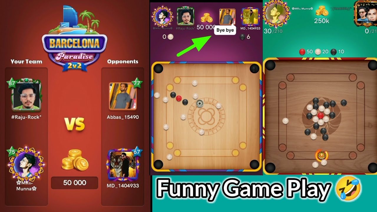 Carrom Pool Funny Game Play 🤣 Carrom pool Munna official gaming