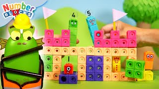 Blockzee Builds A Castle 🏰 Comparing Number Colourful Maths And Toy Play For Kids Numberblocks Resimi