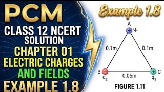 Class 12th physics chapter 01 Electric Charges and Fields ncert example 1.8 solution 👌
