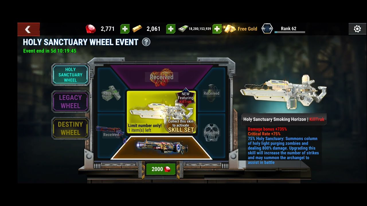 Dead Target: My new guns with Spin - Holy Sanctuary Event - Smoking Horizon & Spray Lazer #msfunzone